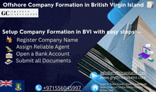 an advertisement for offshore company formation in british virgin island by griffin capitalist