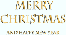 a merry christmas and happy new year greeting card