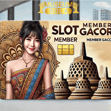 a slot gacor member card with a picture of a woman on it