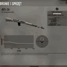 a screenshot of an avs-36 rifle with a target