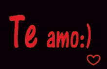 a black background with the words te amo written in yellow letters