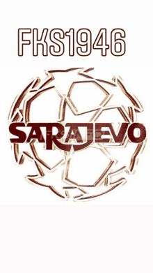 a drawing of a soccer ball that says sarajevo