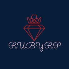 a ruby rp logo with a diamond and a crown