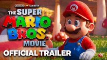 a poster for the super mario bros movie with mario on it