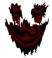 a close up of a bloody joker face on a white background .