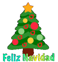 a picture of a christmas tree with the words feliz navidad written below it