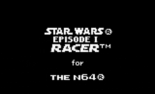 star wars episode 1 racer for the n64 logo