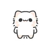 a cartoon drawing of a cat with a smiley face and a funny face .