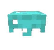 a blue block with a hole in the middle on a white background in a video game .