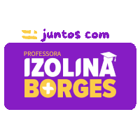 a logo for professora izolina borges is purple and yellow