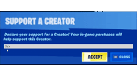 a screen that says " support a creator " and says " declare your support for a creator "