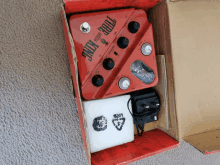 a tube king guitar amplifier in a cardboard box