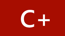 a red background with the letter c and a white plus sign