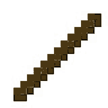 a wooden stick in minecraft with a white background .