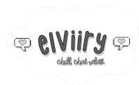 a logo for elviiry chill chat relax with a cloud