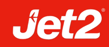 a red background with the word jet2 on it