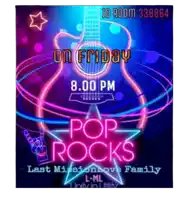 a poster that says pop rocks on friday