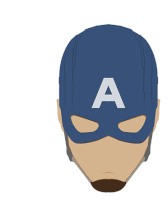 captain america 's helmet has the letter a on the front