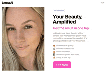 a screenshot of a website that says " your beauty , amplified "