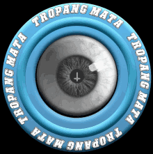 a blue circle with the word tropang mata written on it