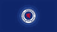 the rangers logo is on a blue background .