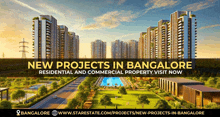 an advertisement for new projects in bangalore