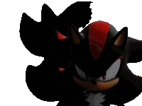 shadow the hedgehog from sonic the hedgehog has a red stripe on his face