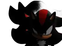 shadow the hedgehog from sonic the hedgehog has a red stripe on his face