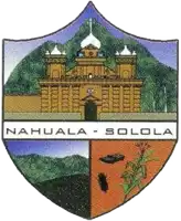 the coat of arms of nahuala solola has a picture of a church