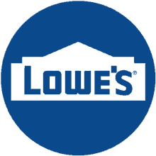 a lowe 's logo in a blue circle