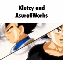 a picture of a cartoon character with the words " kletzy and asuraoworks "