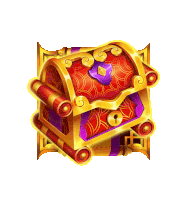 an illustration of a treasure chest with a key in the lock