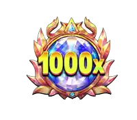 a colorful emblem that says 1000x in yellow letters