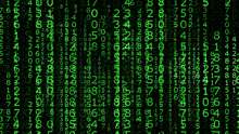 a matrix background with green numbers on it