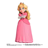 a picture of princess peach with the website www.fazendoanossafesta.com.br below her