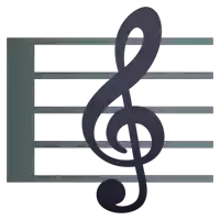 a treble clef is displayed on a white background