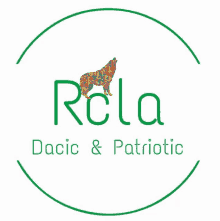 a logo for rcla dacic & patriotic with a wolf