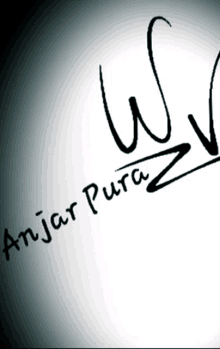 the name anjar pura is written in black on a white surface