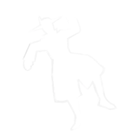 it is a drawing of a man riding a horse .