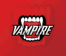 a picture of a vampire mouth with teeth and the word vampire