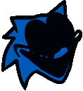 a silhouette of a sonic the hedgehog with a heart in the middle of it .