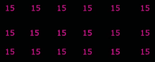 a black background with pink numbers on it