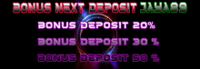 a sign that says bonus next deposit jaya99