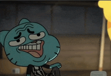 gumball from the amazing world of gumball making a face