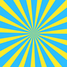 a blue and yellow background with rays coming out of it