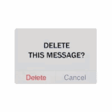 a screenshot of a delete this message button on a phone