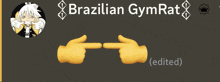 a brazilian gymrat logo with a picture of a person