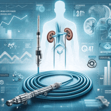 a drawing of a kidney and a hose with the number 47 in the middle