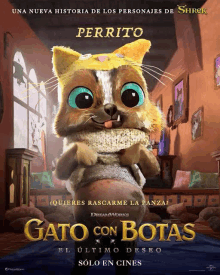 a poster for the movie gato con botas