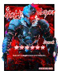 a poster for goblin slayer shows a knight holding a shield and a sword